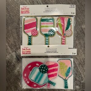 Chenille Patches with Colorful pickleball Designs NWT pickleball chenille - D